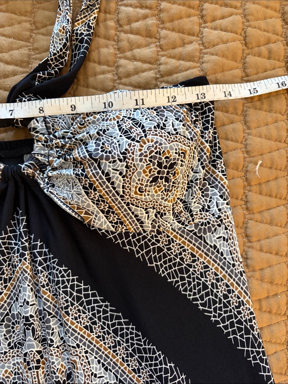 Saint Tropez West Halter Maxi Dress with Geometric Pattern - Picture 3 of 6